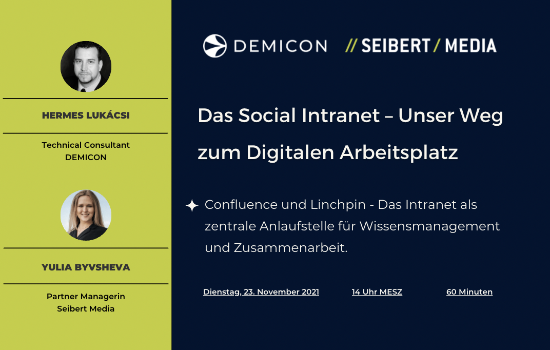 Gemeinsames Webinar von DEMICON und Seibert Media