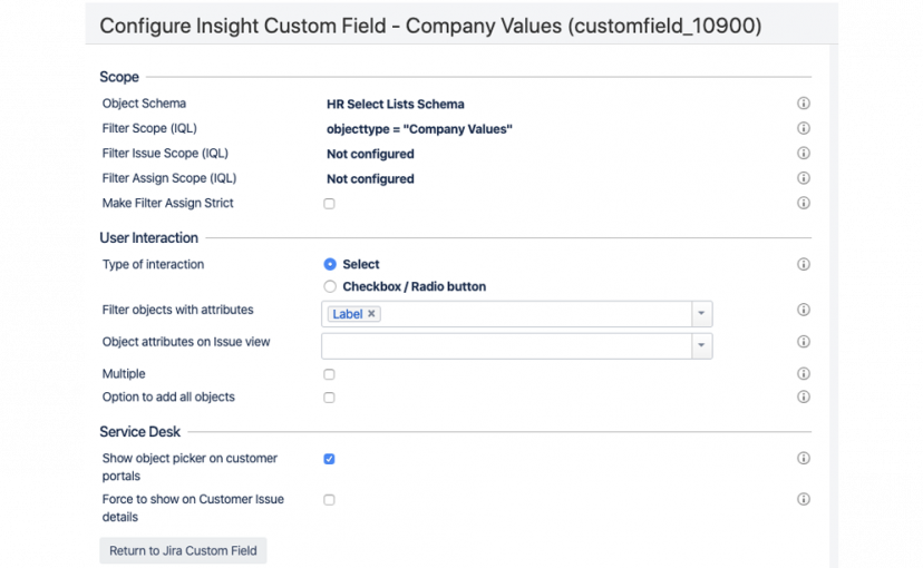 Insight - Custom Field konfigurieren 2