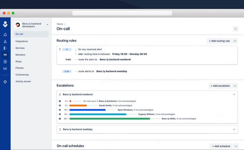 Opsgenie On-call-Management – Definition der Eskalationsregeln