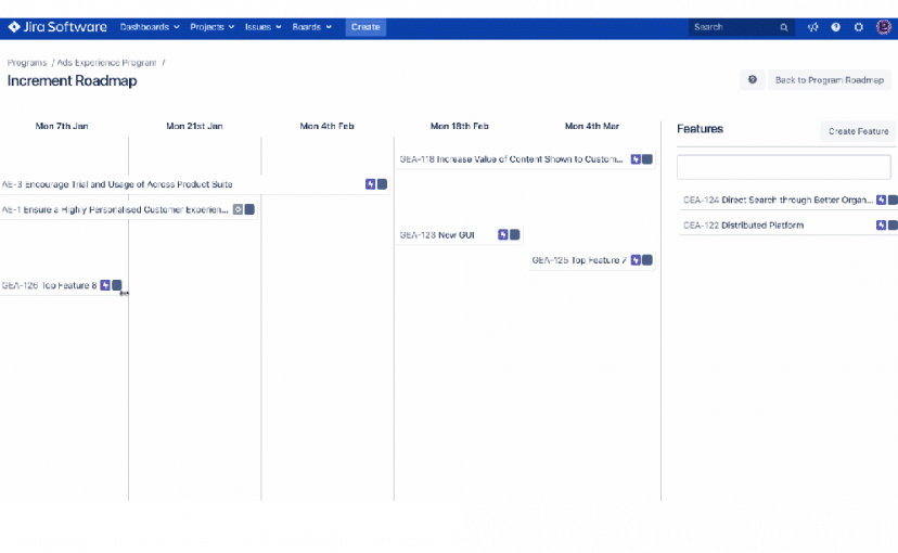 Jira Increment Roadmap